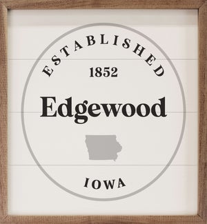 Personalized Year City State Round White